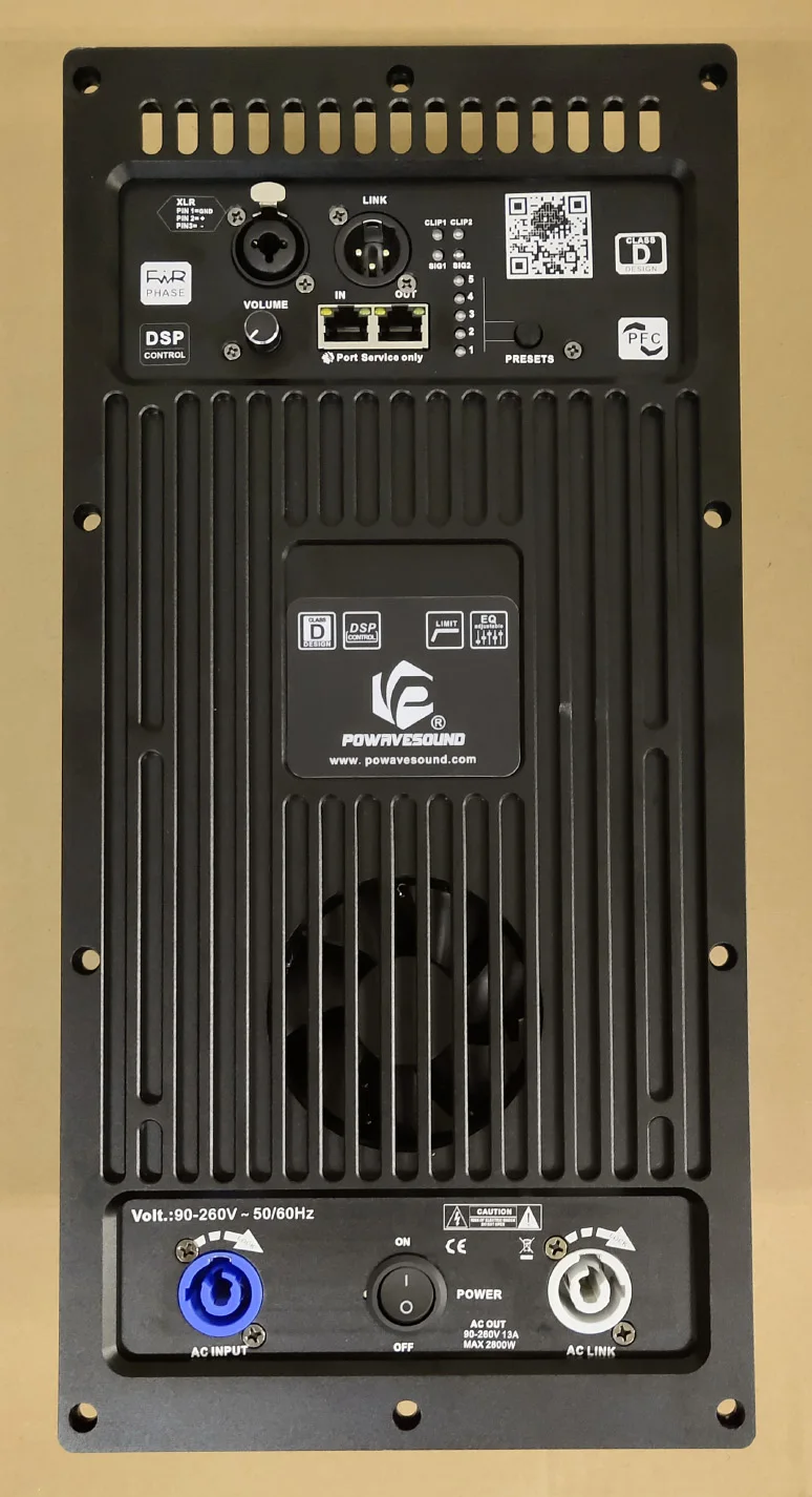 2*2000W RMS amplifier module for big power active subwoofer 3000W 4ohm work stable built in Germany ALLDSP FIR audio processor