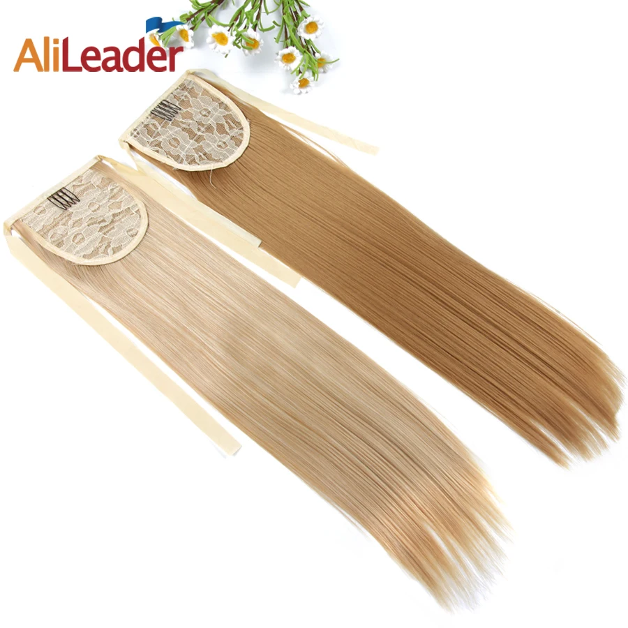 AliLeader, 10 видов цветов 100 г/шт. шелковистые прямые синтетические волосы натуральный цвет хвост клип в хвост волосы для наращивания