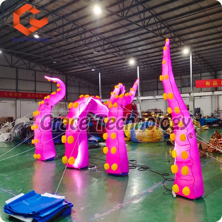 Outdoor inflatable jellyfish tentacle, giant inflatable octopus tentacle for event stage party decoration