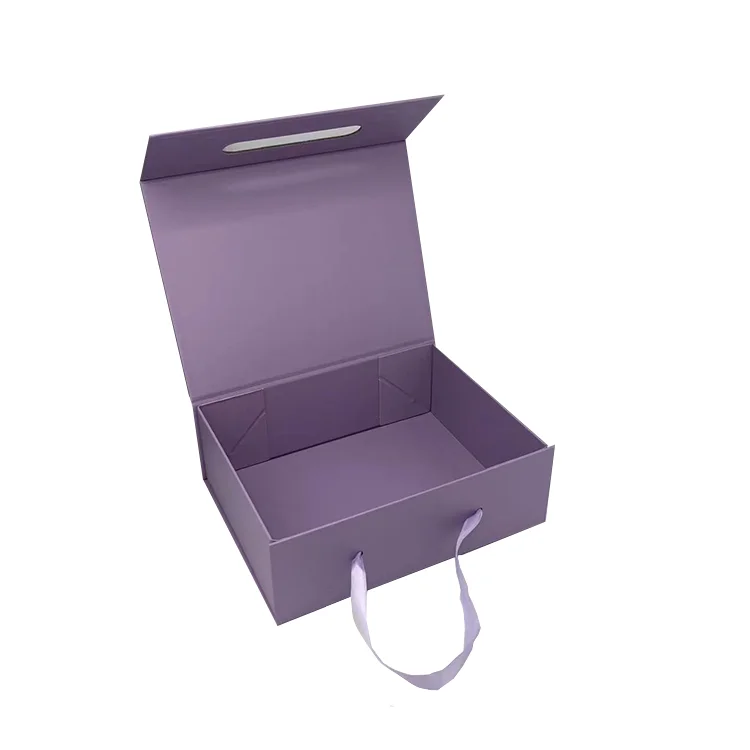 Reasonable price boxes personalised baby clothing sets gift purple cardboard clothing paper boxes packaging