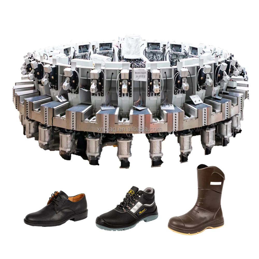 6/8/12/24/30 Stations  PU TPU Rubber Shoes Making Injection Machine for safety shoe leather shoe