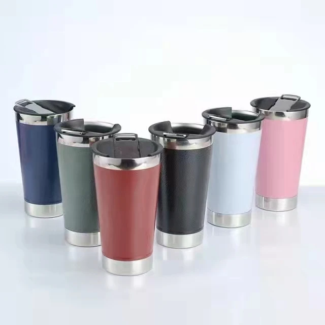 Custom16oz Stanley Vacuum Insulated Wide Mouth Tumbler Beer Cup with opener BPA-Free 18/8 Stainless Steel mug