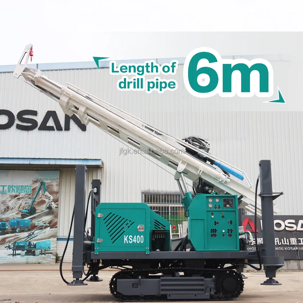 new deep crawler mounted DTH air mine borehole 400m depth drilling water well rig for sale