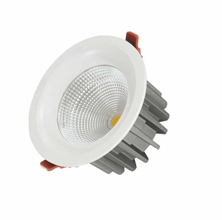 Customize thick aluminum housing 15W 30W 40W 50W cob module downlight super heat dissipation slow light decay led spotlight