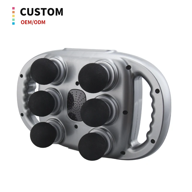 6 Heads Electric Massage Gun Deep Muscle Massager Body Relax Vibrate Fascial Fitness Machine