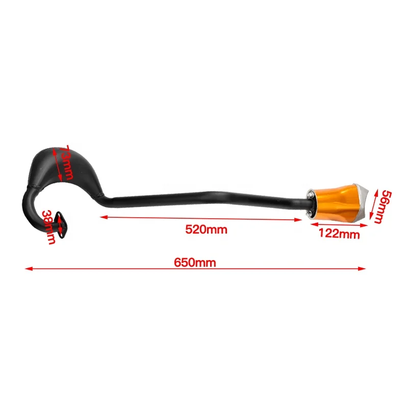 HIAORS Exhaust Muffler Silencer Pipe for 2 Stroke 47cc 49cc Pit Dirt Bike Mini ATV Quad Motorcycle Pocket Bike Engine Parts