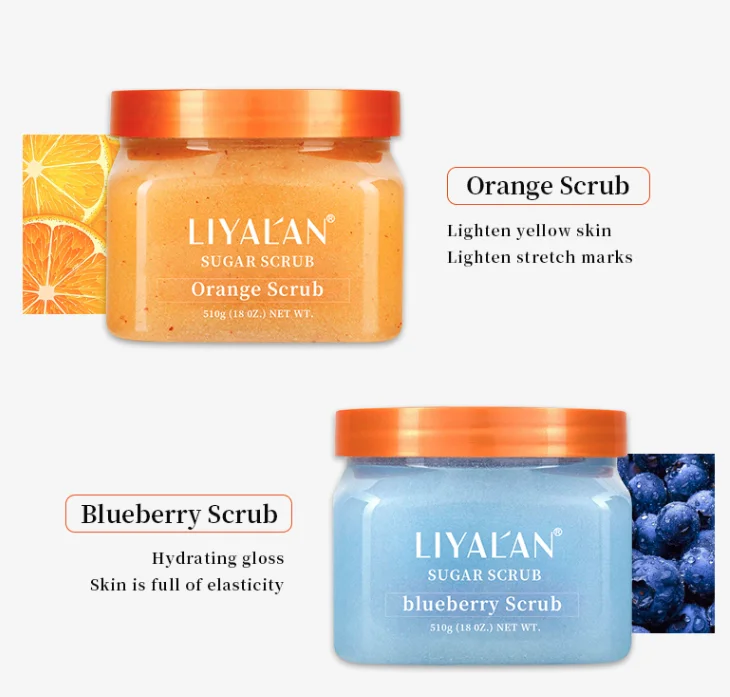 Organic Exfoliantes Face Scrubs Private Label Organic Fruit Deep Cleansing Whitening Mud Body Scrub