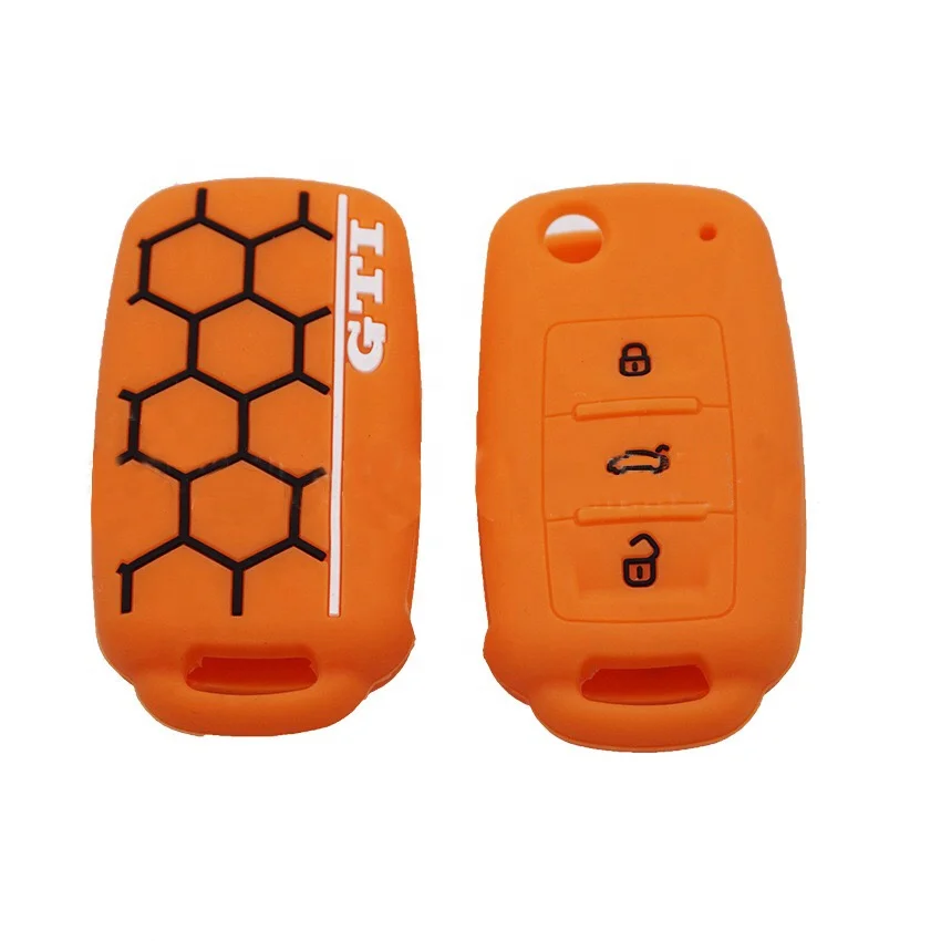New Design Silicone Skin Smart Car Key Fob Cover Case Silicon Car Key Cover for VW GTI