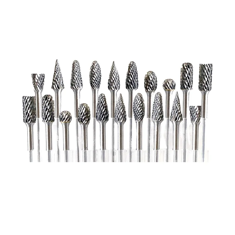 HARDVIK Silver welding Type-M Full size D06-D25 MX Tungsten Carbide  Burr  Rotary Burr Set for Polishing Carving OEM ODM