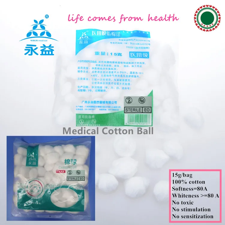 
Non sterile Cotton Balls-15g/bag 