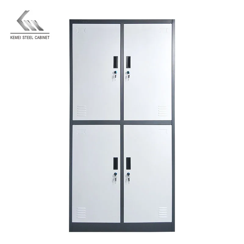 Gym metal 4 doors storage locker customized cheap price gym school staff metal clothes locker cabinet
