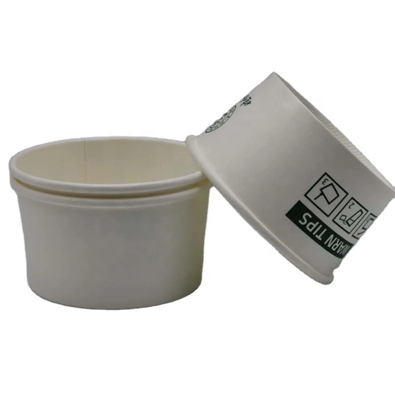 Gobest 6oz soup tub  Frozen Dessert bowl Yogurt Ice Cream Cups  Paper Container with lid for Hot or Cold Packaging