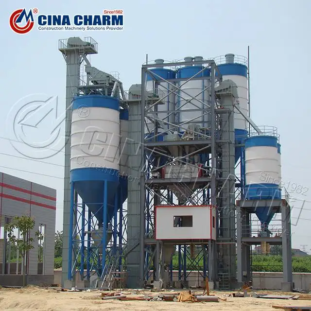 Factory Sale Dry Powder Mortar Production Line Wall Putty Skim Coat Sand Cement Mixer Ceramic Tile Adhesive Manufacturing Plant