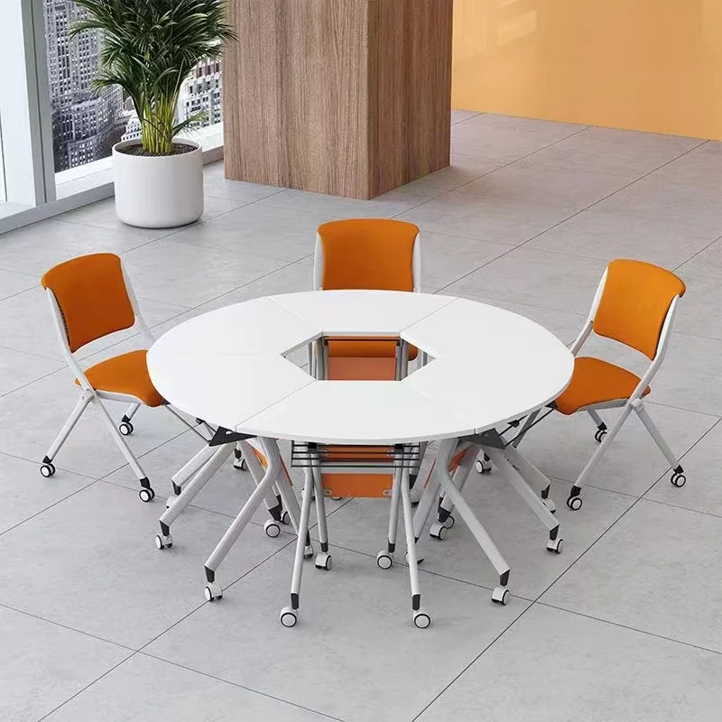 Office movable folding office furniture accessories metal frame training desk table chair sets
