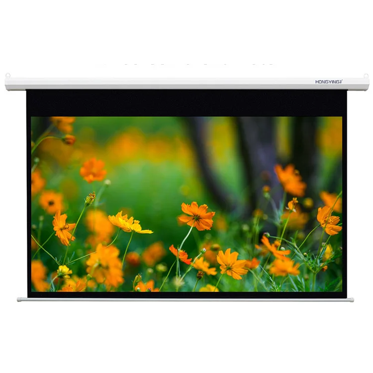120 Inch Popular High Definition Large Outdoor Home Cinema Electric Pull Floor Projector Screen