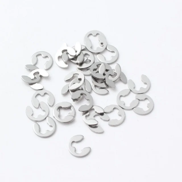 Открытое удерживающее кольцо 304 из нержавеющей стали и пластика на заказ e-type circlip