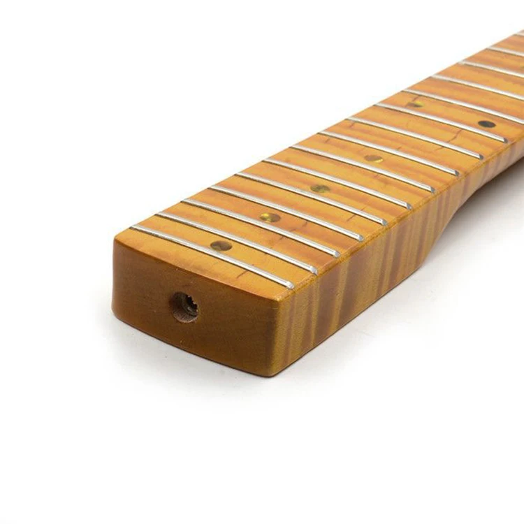 Best Selling DIY Electric Guitar Neck 21 Fret Vintage Tint ST Tiger Flamed Maple for