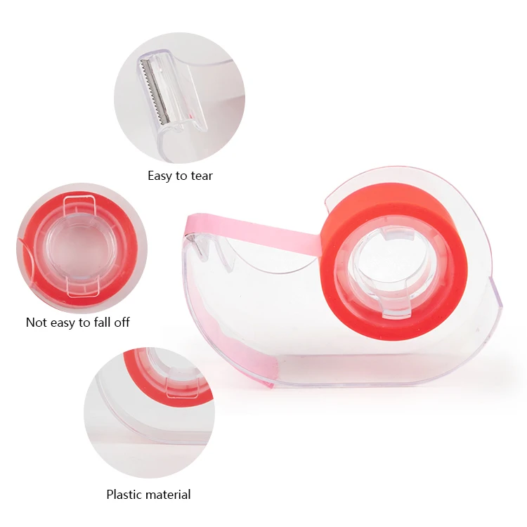 Hot-selling 3 rolls colors snail shape mini stationery tape dispenser