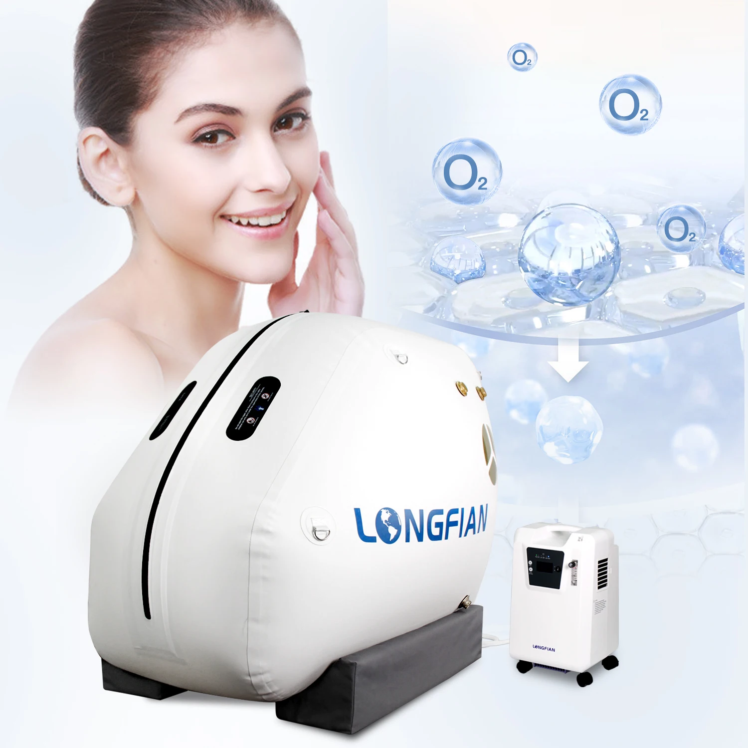 2 In 1 Oxygen Air Chamber Medical Hyperbaric Oxygen Chamber Hbot High-Pressure Oxygen Chamber