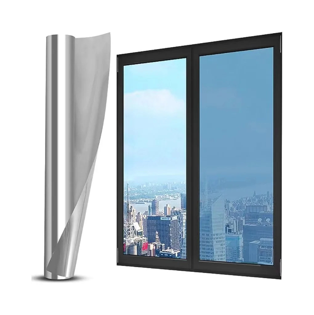 17.72'*78.7' Solar Reflective Glass Tint Insulation Sun Protection One Way Vision Mirror Window Film