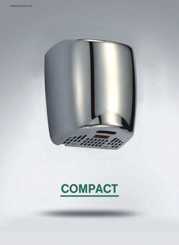 Kuaierte new compact small commercial prices electric ss stainless steel bathroom automatic sensor high speed hand air dryer