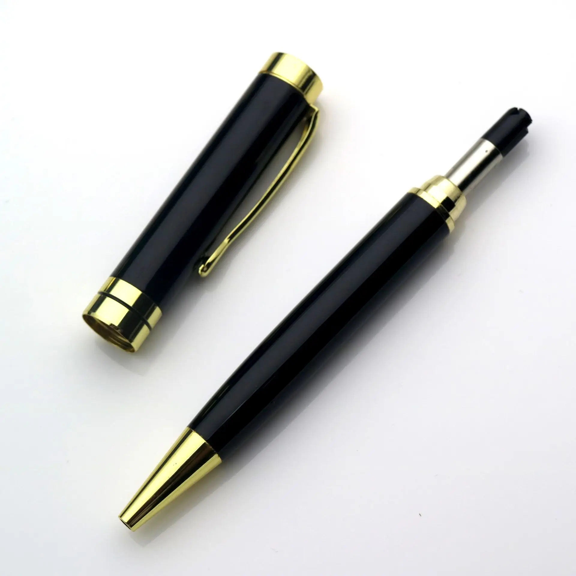 2023 wholesale Metal rotating ballpoint pen Smooth signature pen Gift stationery with laser LOGO