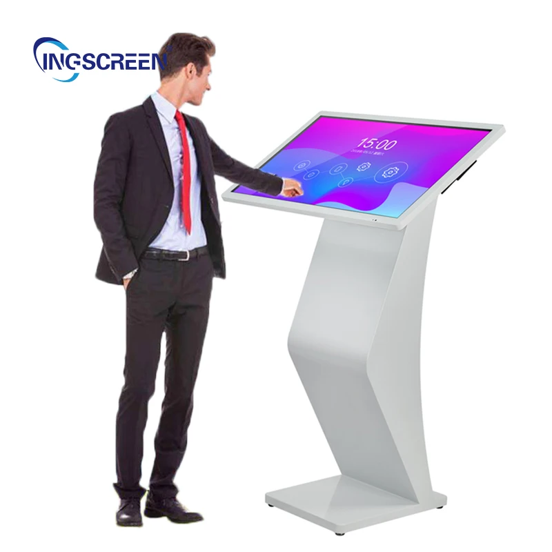 INGSCREEN напольный интерактивный сенсорный экран рекламный информационный киоск для торгового центра и ресторана