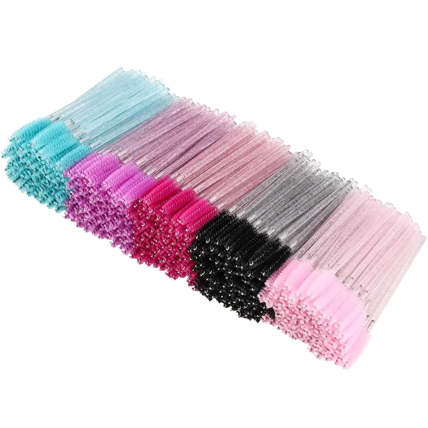 50 piece Disposable Makeup Applicator Kit eyeliner eye lash Extensions Eyebrow Brush Container Eyelash Brush Mascara Wands brush