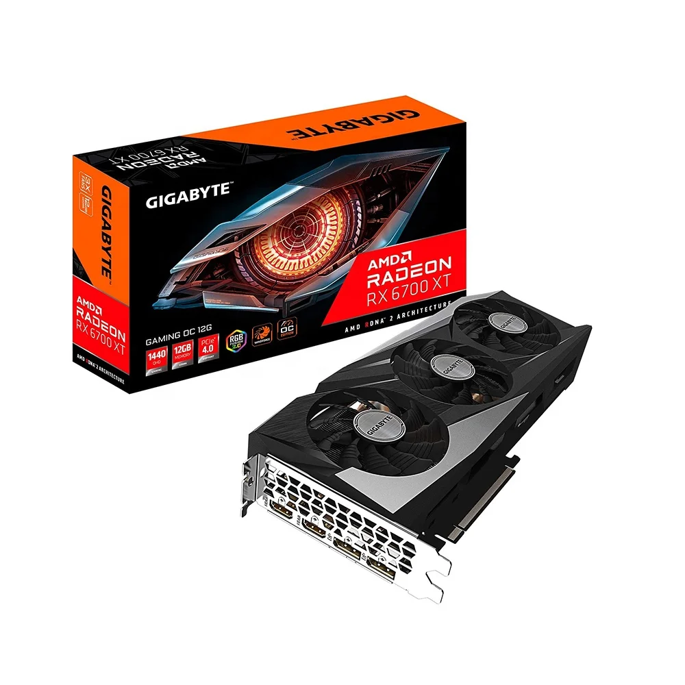 Совершенно новая видеокарта RX 6700 XT 12 Гб без LHR, игровая карта GIGABYTE AMD RADEON в наличии