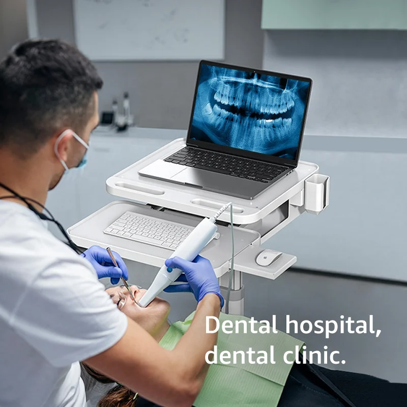 BEWISER MTO-3 Hospital Mobile nursing cart Laptop and Computer Nurse cart medical dental clinic trolley