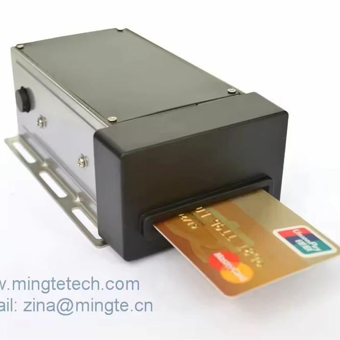 Vending machine parts-DC 12V Motorized Card Reader with shutter and Multi Bezel