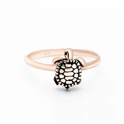 925 sterling silver gold plated hawaiian tortoise ring latest design turtle ring for women