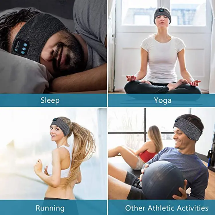 long working time Wireless music sports headband sleeping eye mask headphone insert Sleeping headphones headband