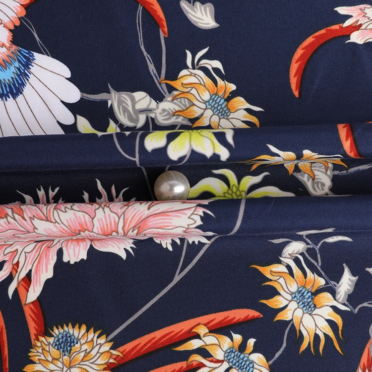 Genuine custom viscose printing cotton spandex digital cupro satin stock rayon chali fabric cheap price