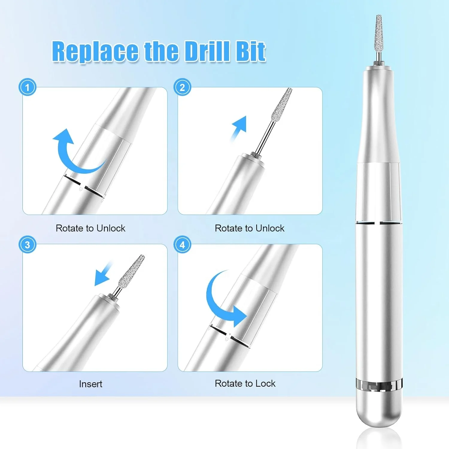 Электрический Drill-35000RPM для ногтей