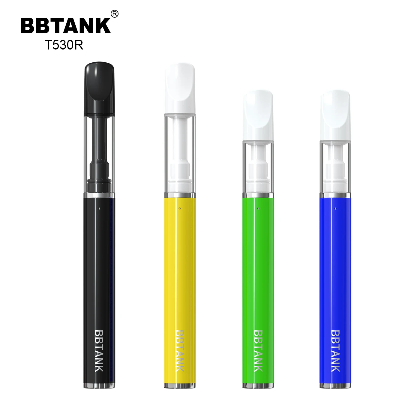 BBTANK T530R Custom Logo Printing Thick oil Rechargeable Vape Pen cbd oil 0.5ml 1ml  Full Ceramic E-cigarettes Vaporizer PEN