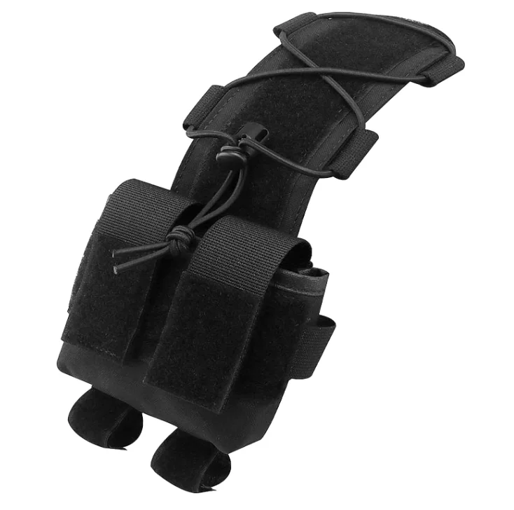 Helmet Battery Pouch Helmet Battery Pack Case Counterweight Pouch Balance Weight Bag with Hook Loop for Hunting Airsoft