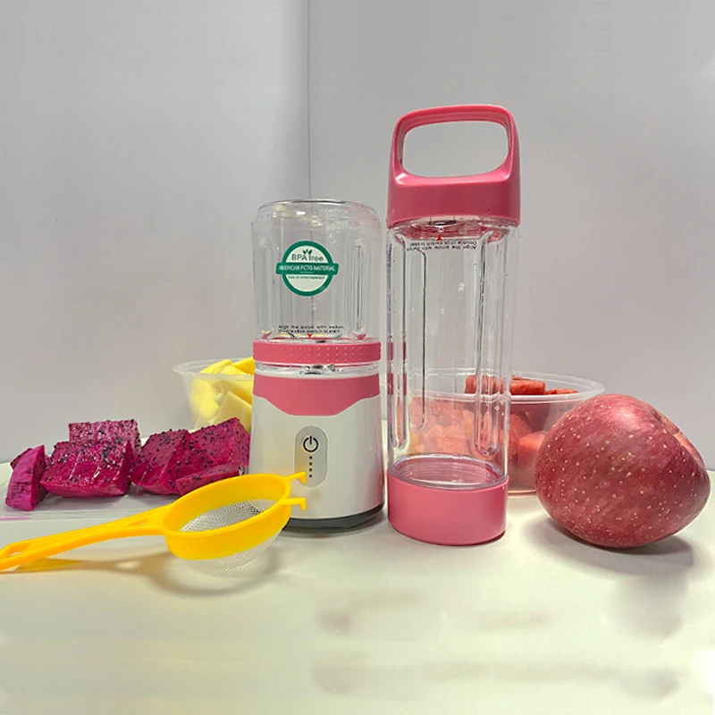 Portable Juicing Cup Mini Juicer Portable Upgrade 6 Blades Juicer USB Household Fruit and Vegetable Portable Blender juicer