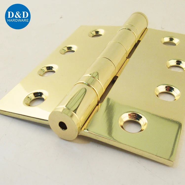 Hot sell Mirror light Gold-plated 2BB stainless steel 304 Loose Non-rising Pin door hinge for Interior door