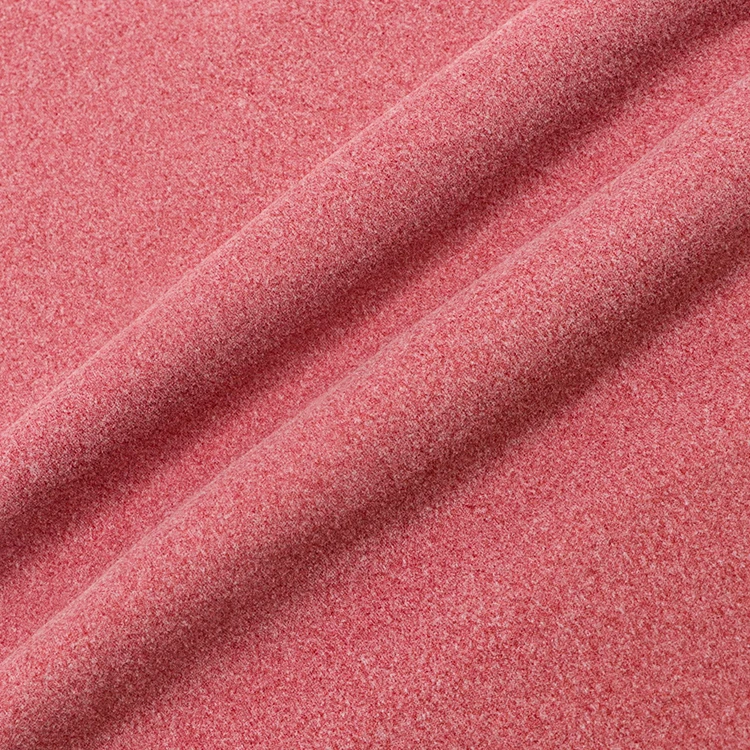 92% polyester 8% spandex 280gsm knitted soft and warm knitted boucle sweater knit fabric