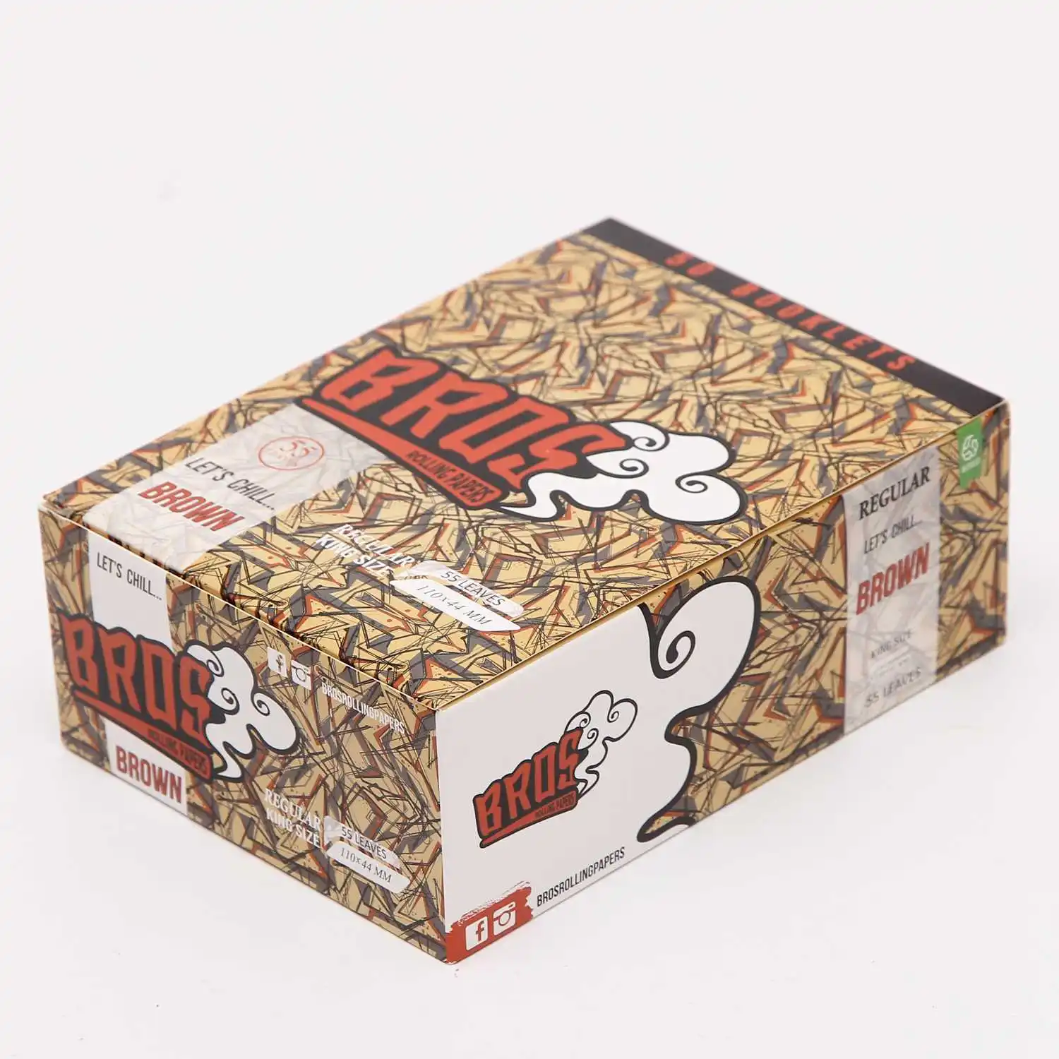 
Factory sales Brown Dragon Bros 55 leaves king size rolling papers oem hemp paper 