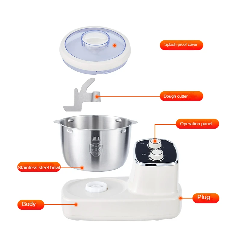Factory direct cooking mini 5L dough maker food mixer home use bread pizza dough mixer