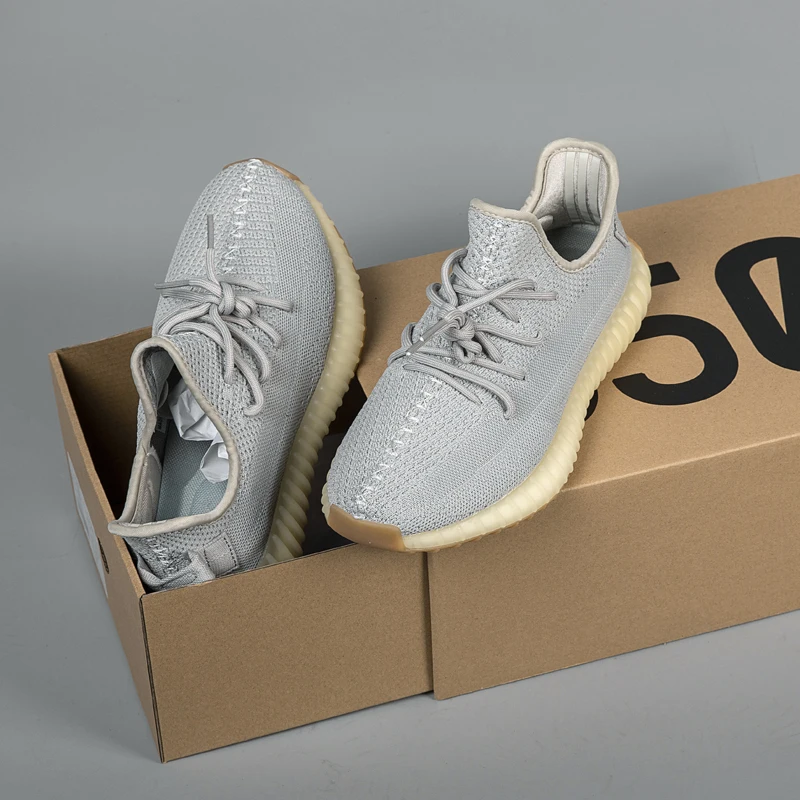 Высокое качество оригинальный бренд Yeezy 350 V2 мужская повседневная прогулочная обувь модные кроссовки Yeezy Спортивная мужская обувь Yeezy