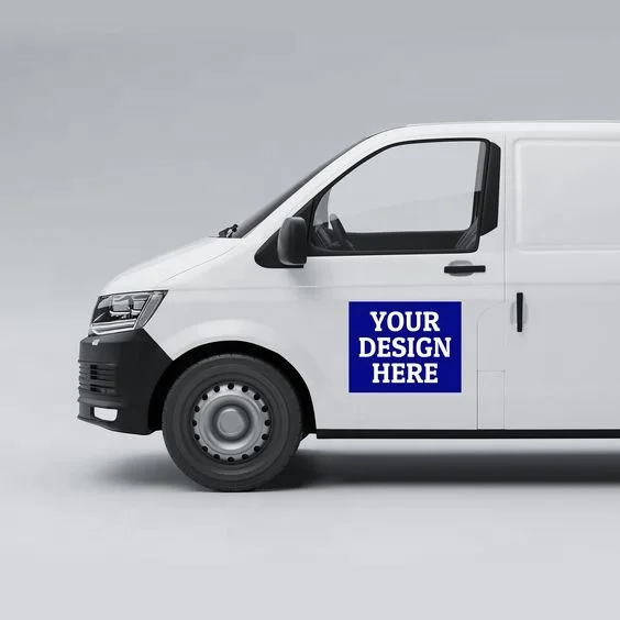 Custom Printed Advertising Logo Magnetic Sticker Car Door Magnet For Advertising