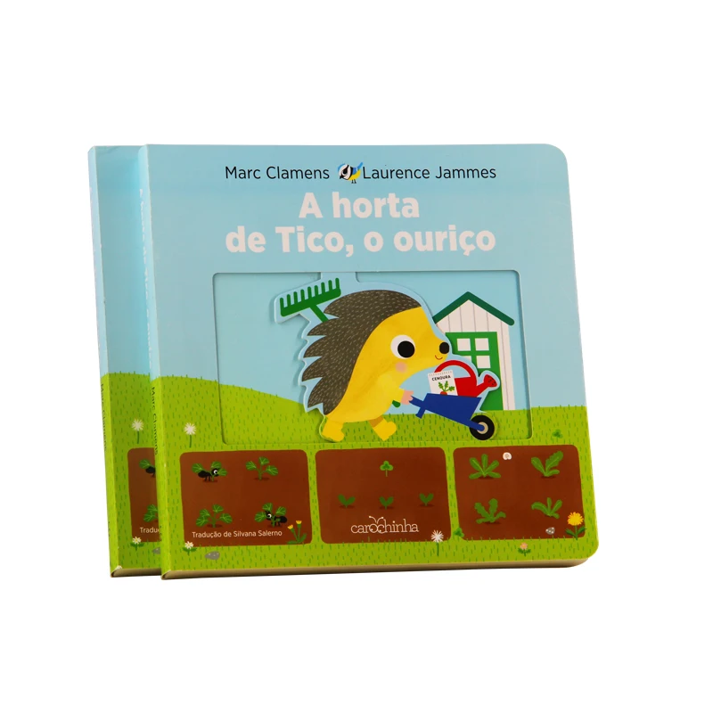 Factory Custom Kids Board Book Publishing Printing Services Children Cardboard Book Push and Pull Board Book