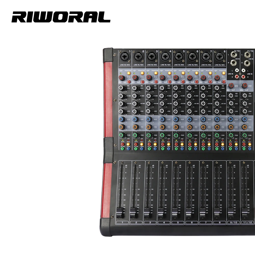 GB12D 12 channel 99 DSP power mixer effect sound console professional digital echo mixer power amplifier