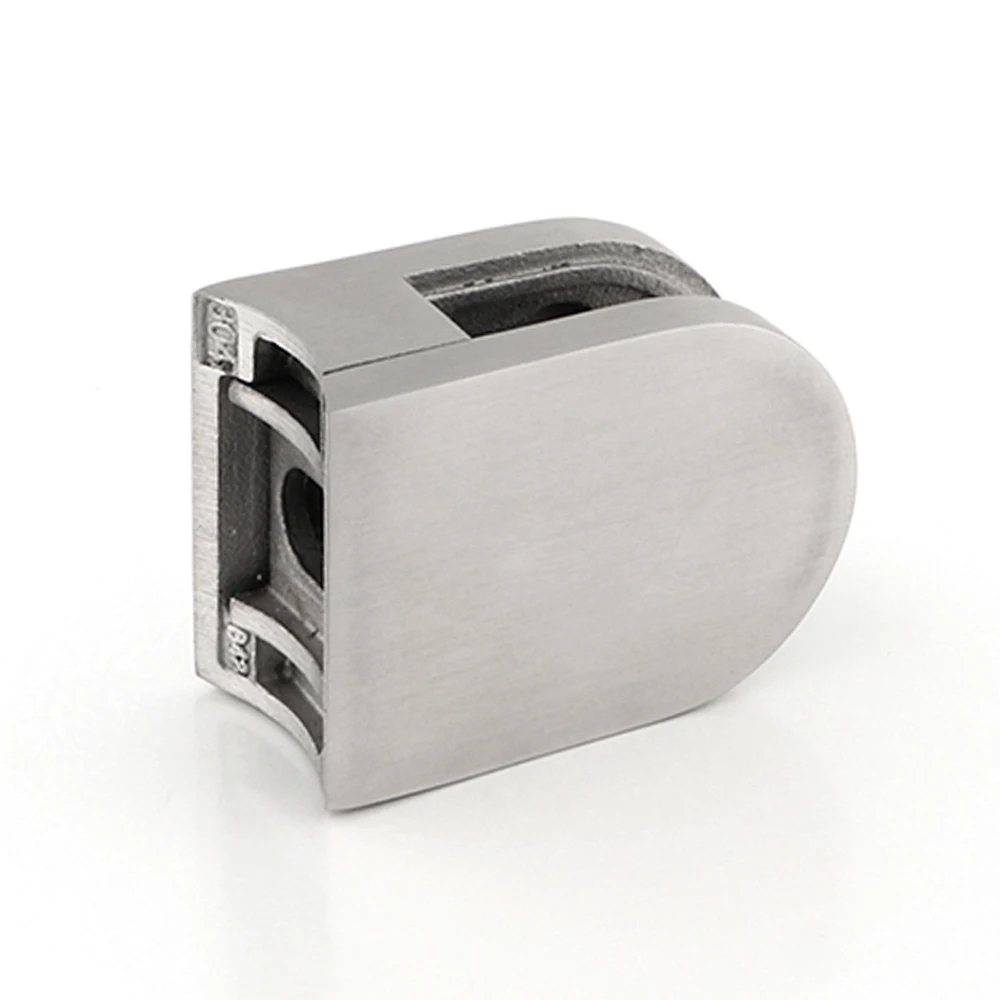 Customized Staircase Balcony Outdoor Deck Stainless Steel Adjustable Frameless Railing Fittings Glass Fixing Clamps Glass Clips