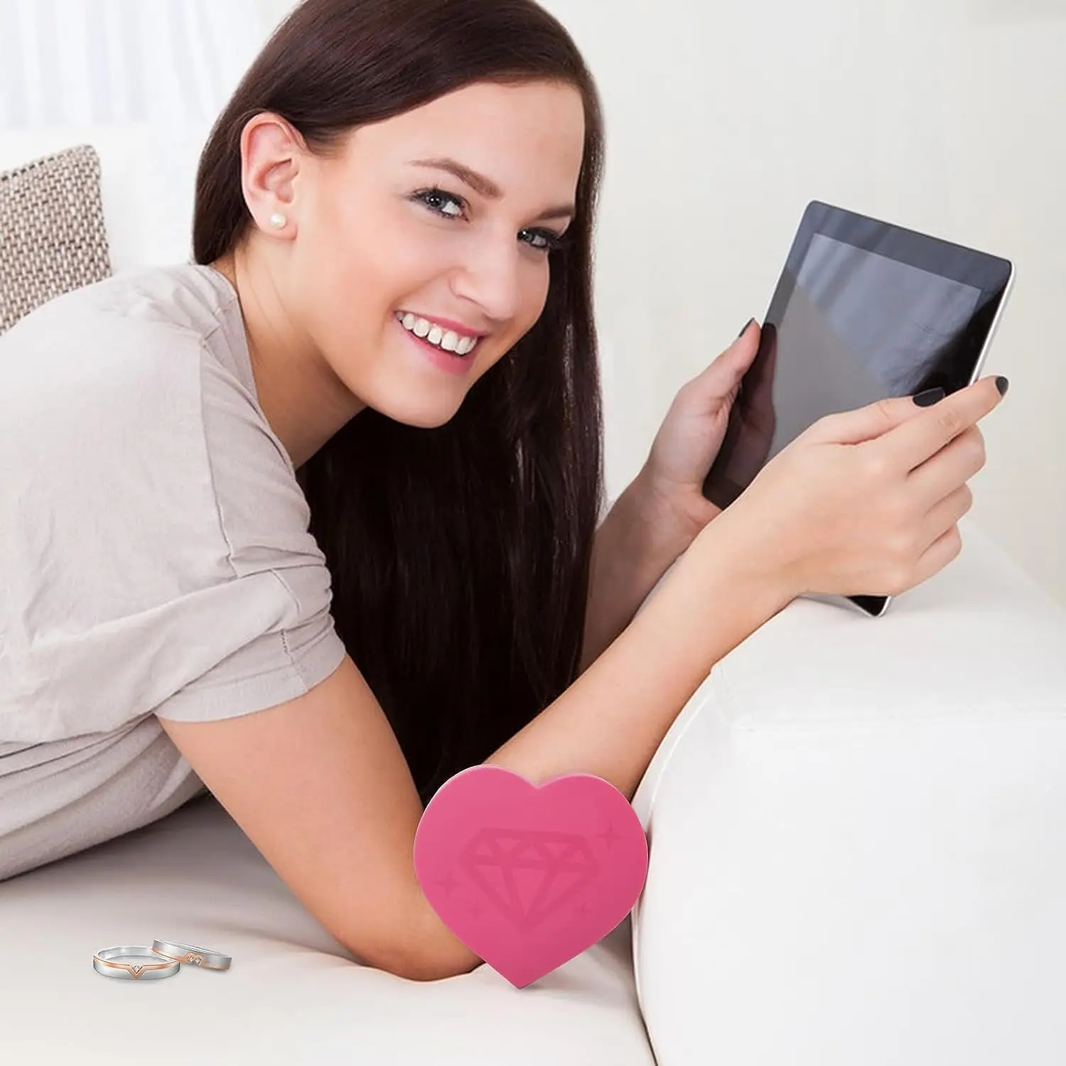 Hot Sale Diamond Heart Shaped Tray Box For Crafts Drills Placement Diamond Painting Embroidery Tools Accessories Plastic Tray