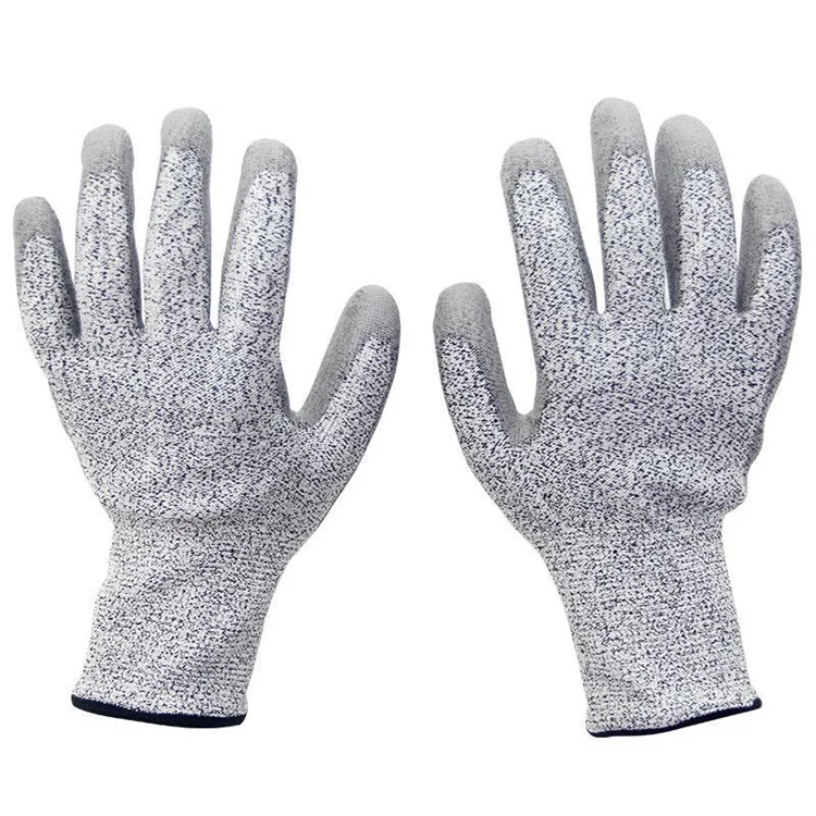 Anti-Cut Level 5 Protection Safety Work PU Cut Resistant Gloves