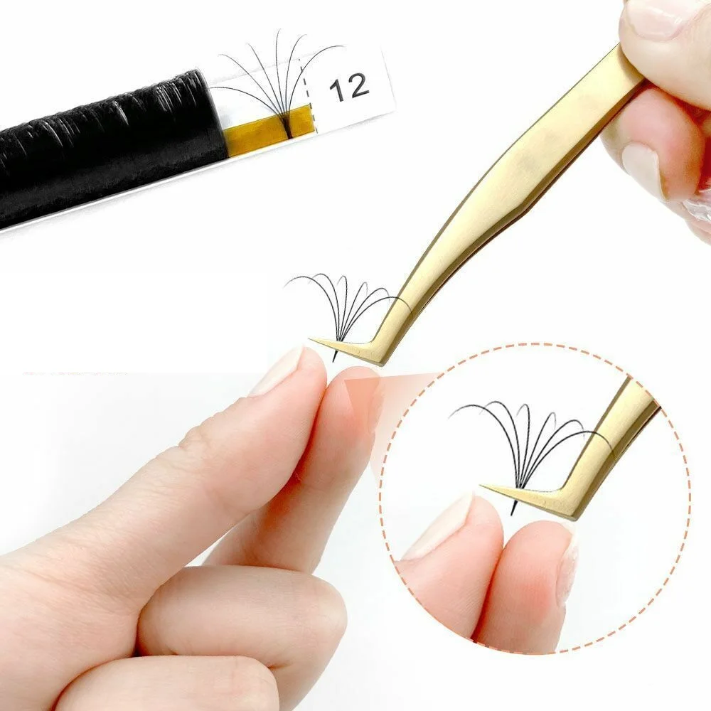 High Quality Handmade Volume Lashes Volume Eyelash Extension Korean PBT Fibers Fake Eyelash CD Curl  Matte Black Lashes